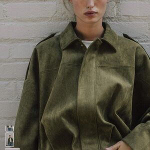 Zara Suede Bomber Jacket